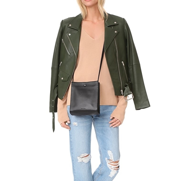 Steven Alan Leather Crossbody w Back Pocket - Picture 2 of 7